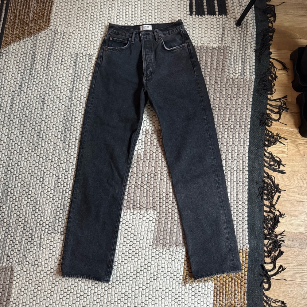 AGOLDE 90's Pinch Waist Black Tea Size 25